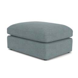 Foot Stool - Teal Marl - Rustic Weave - Clarke Large - The Cotswold Company - thumbnail 1