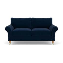 Large 2 Seater Sofa - Deep blue - Matt Velvet - Osbourne - The Cotswold Company - thumbnail 2