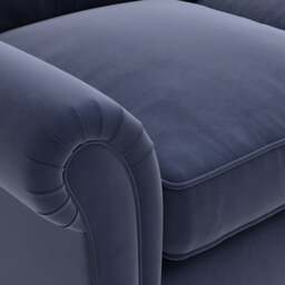 Large 2 Seater Sofa - Deep blue - Matt Velvet - Osbourne - The Cotswold Company - thumbnail 5