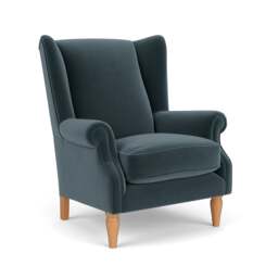 Armchair - Night Sky - Matt Velvet - Alice - The Cotswold Company