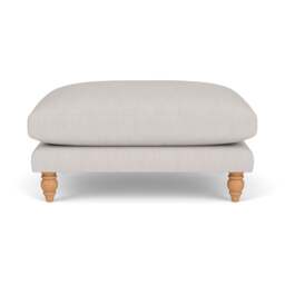 Foot Stool - Soft White - Luxury Italian Linen - Emily - The Cotswold Company - thumbnail 2