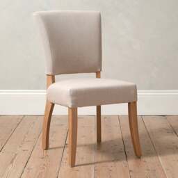Bluebell Upholstered Dining Chair - Stone - The Cotswold Company