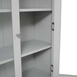 Glass Display Cabinet - Chester Dove Grey - The Cotswold Company - thumbnail 7