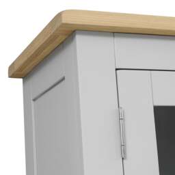 Glass Display Cabinet - Chester Dove Grey - The Cotswold Company - thumbnail 6