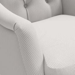 Armchair - Grey - Broadway Stripe - Olivia - The Cotswold Company - thumbnail 4