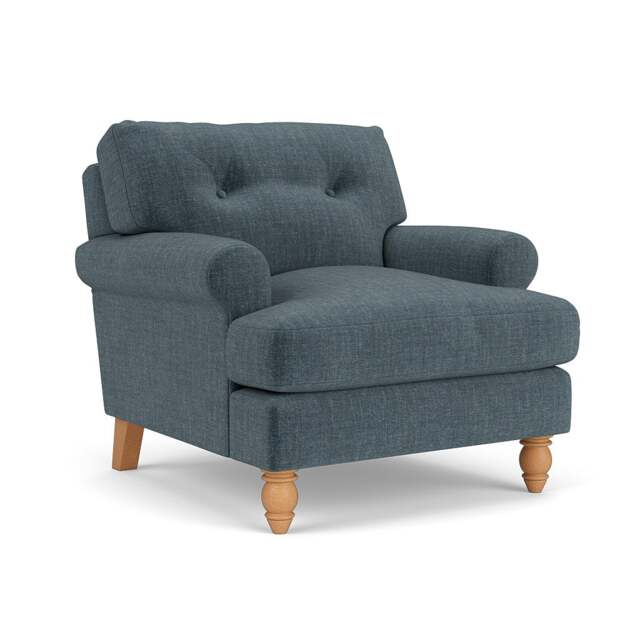 Armchair - Teal - Eco Chenille - Talbot - The Cotswold Company - image 1