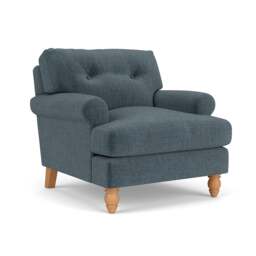 Armchair - Teal - Eco Chenille - Talbot - The Cotswold Company