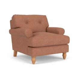 Armchair - Brick - Herringbone Weave - Talbot - The Cotswold Company - thumbnail 1