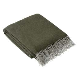 Throw with Cashmere - Forest Green - Home Accessories - The Cotswold Company - thumbnail 4