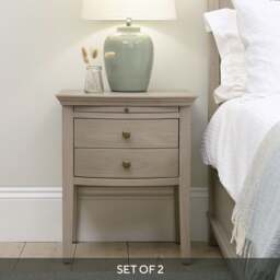 Winchcombe Smoked Oak Winchcombe Smoked Set of 2 Nightstand - The Cotswold Company