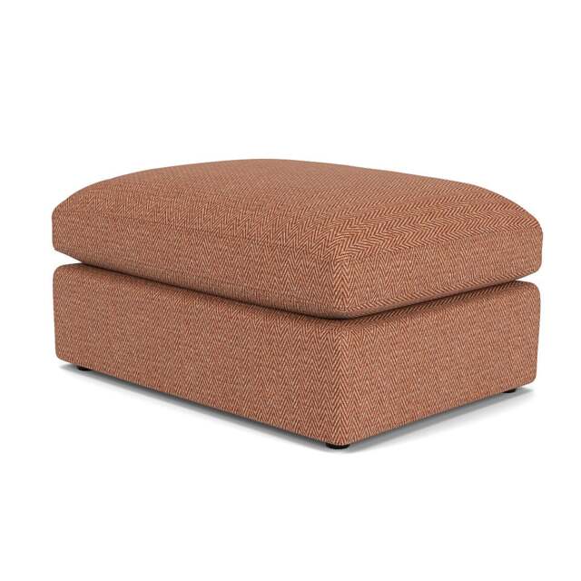 Foot Stool - Brick - Herringbone Weave - Clarke Large - The Cotswold Company - image 1
