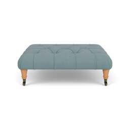 Foot Stool - Sky blue - House linen mix - Amelia - The Cotswold Company - thumbnail 2