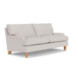 3 Seater Sofa - Soft White - Luxury Italian Linen - Morris - The Cotswold Company - thumbnail 1
