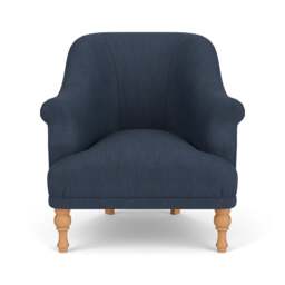 Armchair - Indigo - Luxury Italian Linen - Everett - The Cotswold Company - thumbnail 2