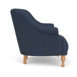 Armchair - Indigo - Luxury Italian Linen - Everett - The Cotswold Company - thumbnail 3