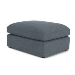 Foot Stool - Indigo - Rustic Weave - Clarke Large - The Cotswold Company - thumbnail 1