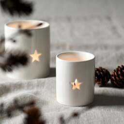 Star White Tealight Holder Small - Home Accessories - The Cotswold Company - thumbnail 1