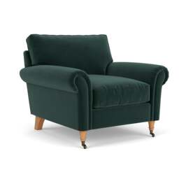 Armchair - Lake - Matt Velvet - Osbourne - The Cotswold Company - thumbnail 1