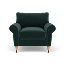 Armchair - Lake - Matt Velvet - Osbourne - The Cotswold Company - thumbnail 2