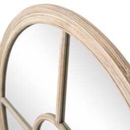 Swerford Washed Wood Round Window Mirror - The Cotswold Company - thumbnail 3