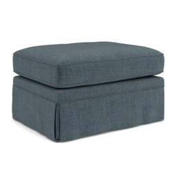 Foot Stool - Teal - Eco Chenille - Dawson Small - The Cotswold Company
