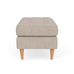 Foot Stool - Natural - Luxury Italian Linen - Saxon Small - The Cotswold Company - thumbnail 3