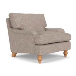 Armchair - Natural Mix - Textured Weave - Morris - The Cotswold Company