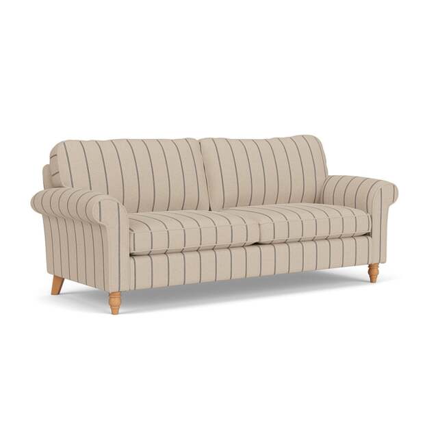 4 Seater Sofa - Charcoal - Compton Stripe - Hurley - The Cotswold Company - image 1