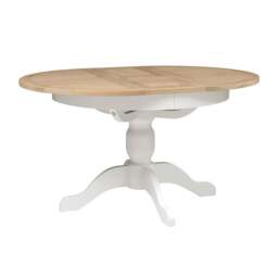4-6 Seater Round Extending Dining Table - Chester Pure White - The Cotswold Company - thumbnail 4