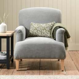 Armchair - Mid Grey - Cotton Linen Weave - Express Delivery Sofas - George  - The Cotswold Company