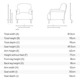 Armchair - Mid Grey - Cotton Linen Weave - Express Delivery Sofas - George  - The Cotswold Company - thumbnail 6