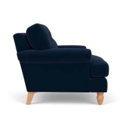 Armchair - Deep blue - Matt Velvet - Talbot - The Cotswold Company - thumbnail 3