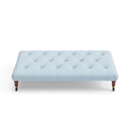 Foot Stool - Sky blue - House linen mix - Amelia Large - The Cotswold Company - thumbnail 5