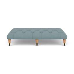 Foot Stool - Sky blue - House linen mix - Amelia Large - The Cotswold Company - thumbnail 2