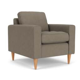 Armchair - Mid Grey - House Linen Mix - Saxon - The Cotswold Company - thumbnail 1