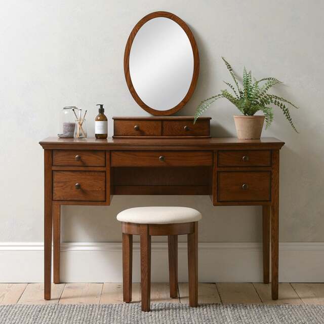 Winchcombe Dark Oak Dressing Table - The Cotswold Company - image 1
