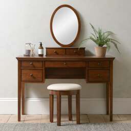 Winchcombe Dark Oak Dressing Table - The Cotswold Company - thumbnail 1