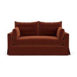 Large 2 Seater Sofa - Brick - Matt Velvet - Ashton - The Cotswold Company - thumbnail 2