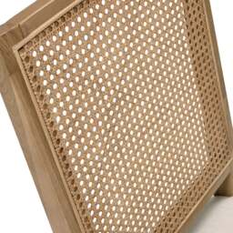 Elkstone Mellow Oak Rattan Back Dining Chair Stone - The Cotswold Company - thumbnail 7