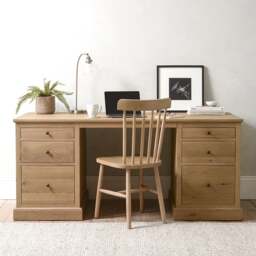 Elkstone Mellow Oak Executive Desk - The Cotswold Company
