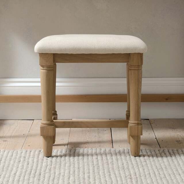 Dressing Table Stool - Elkstone Mellow Oak - The Cotswold Company - image 1