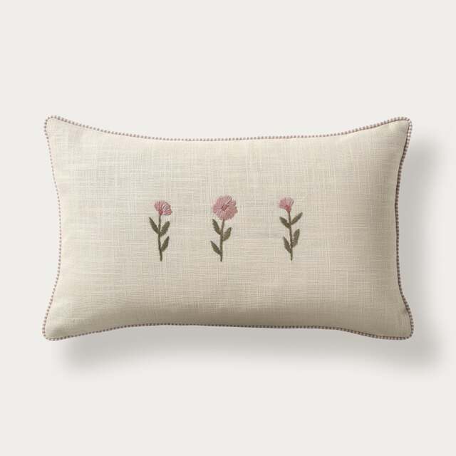 Pale Rose Stems Cushion - Home Accessories - The Cotswold Company - image 1