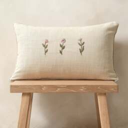 Pale Rose Stems Cushion - Home Accessories - The Cotswold Company - thumbnail 2