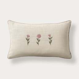 Pale Rose Stems Cushion - Home Accessories - The Cotswold Company - thumbnail 1