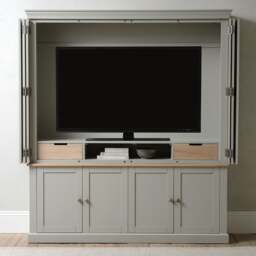 Hideaway Media Unit - Chester Dove Grey - The Cotswold Company - thumbnail 4