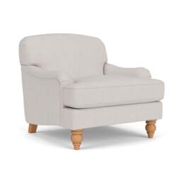 Armchair - Soft White - Luxury Italian Linen - Ashbee - The Cotswold Company - thumbnail 1