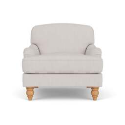 Armchair - Soft White - Luxury Italian Linen - Ashbee - The Cotswold Company - thumbnail 2