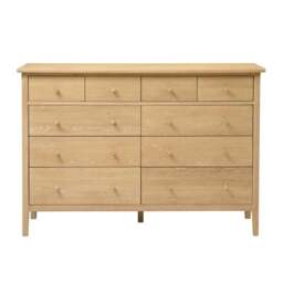 10 Drawer Chest of Drawers Berkeley Nordic Oak, Wire-Brushed Grain, Clear Wax Finish, Bedroom Storage - The Cotswold Company - thumbnail 2