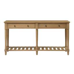 Elkstone Mellow Oak Extra Large Console Table - The Cotswold Company - thumbnail 4