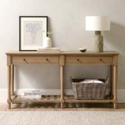 Elkstone Mellow Oak Extra Large Console Table - The Cotswold Company